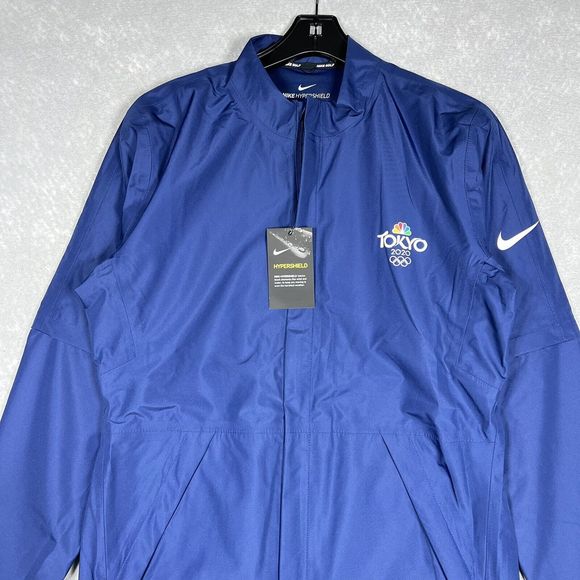Nike Convertible Golf Jacket Men’s Small Blue Tokyo 2020 Hypershield Long Sleeve - Picture 3 of 15
